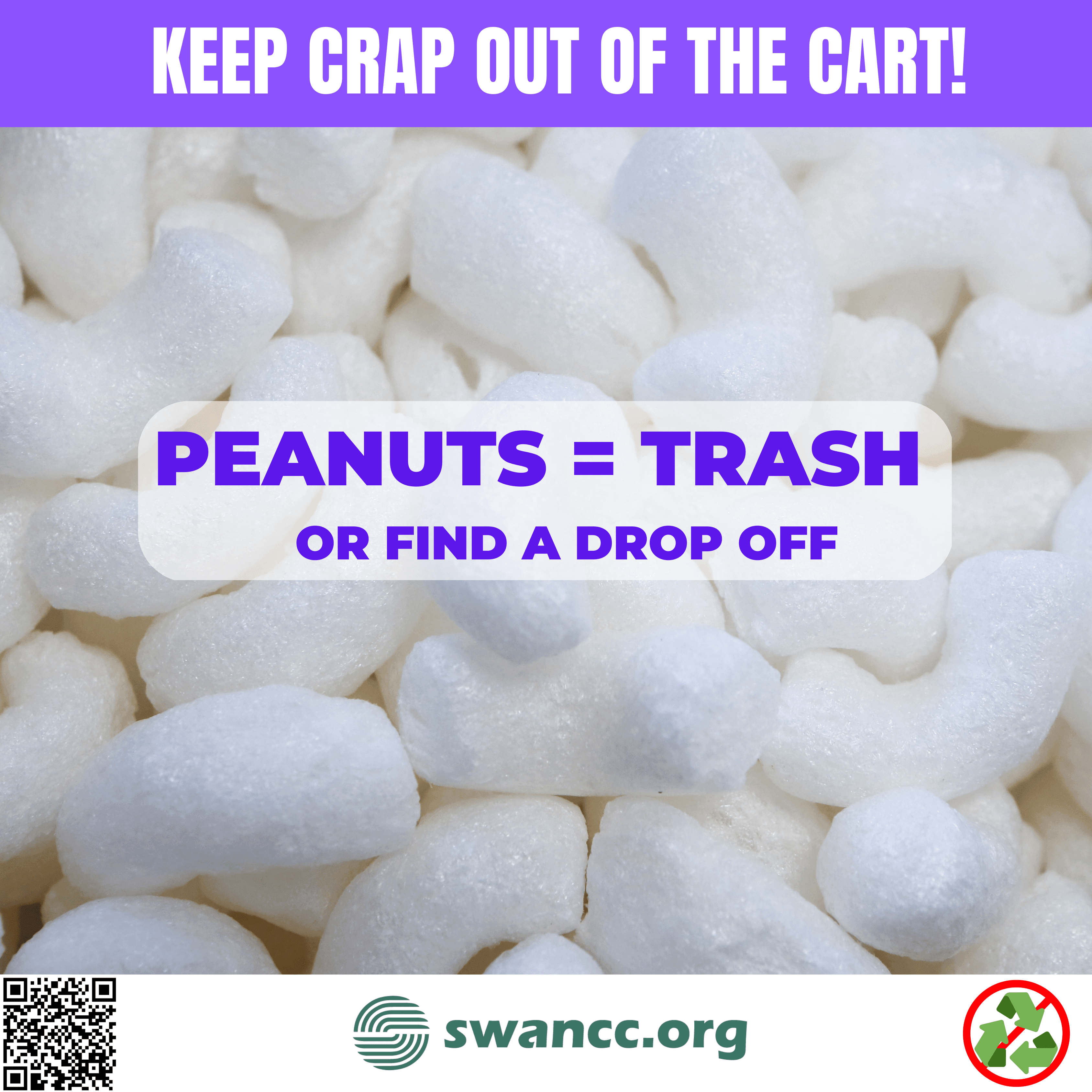 Foam Packing Peanuts = Trash or Find A Drop Off