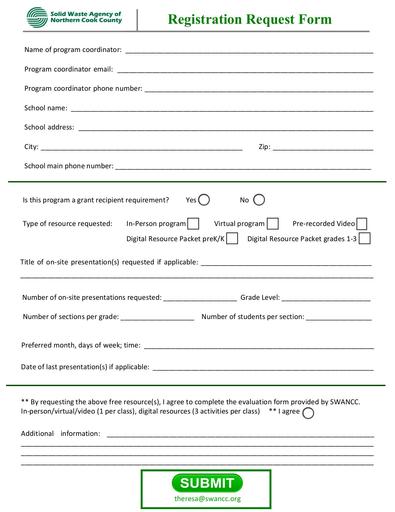 Registration Request Form