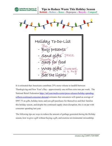 SWANCC Holiday Tips 2022